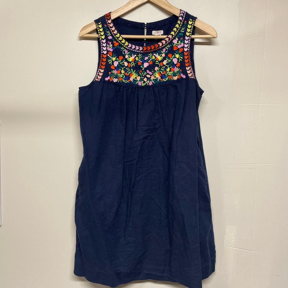 J. Crew embroidered dress
